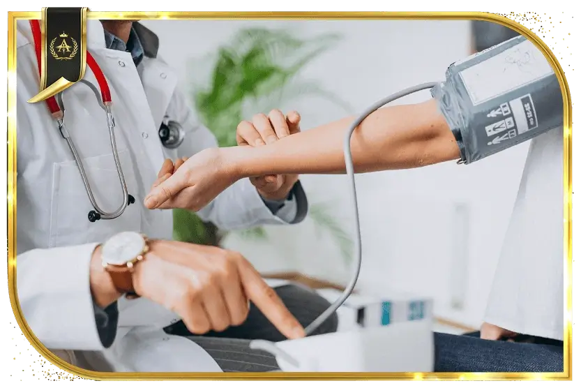 Doctor cheking the pulse of patient